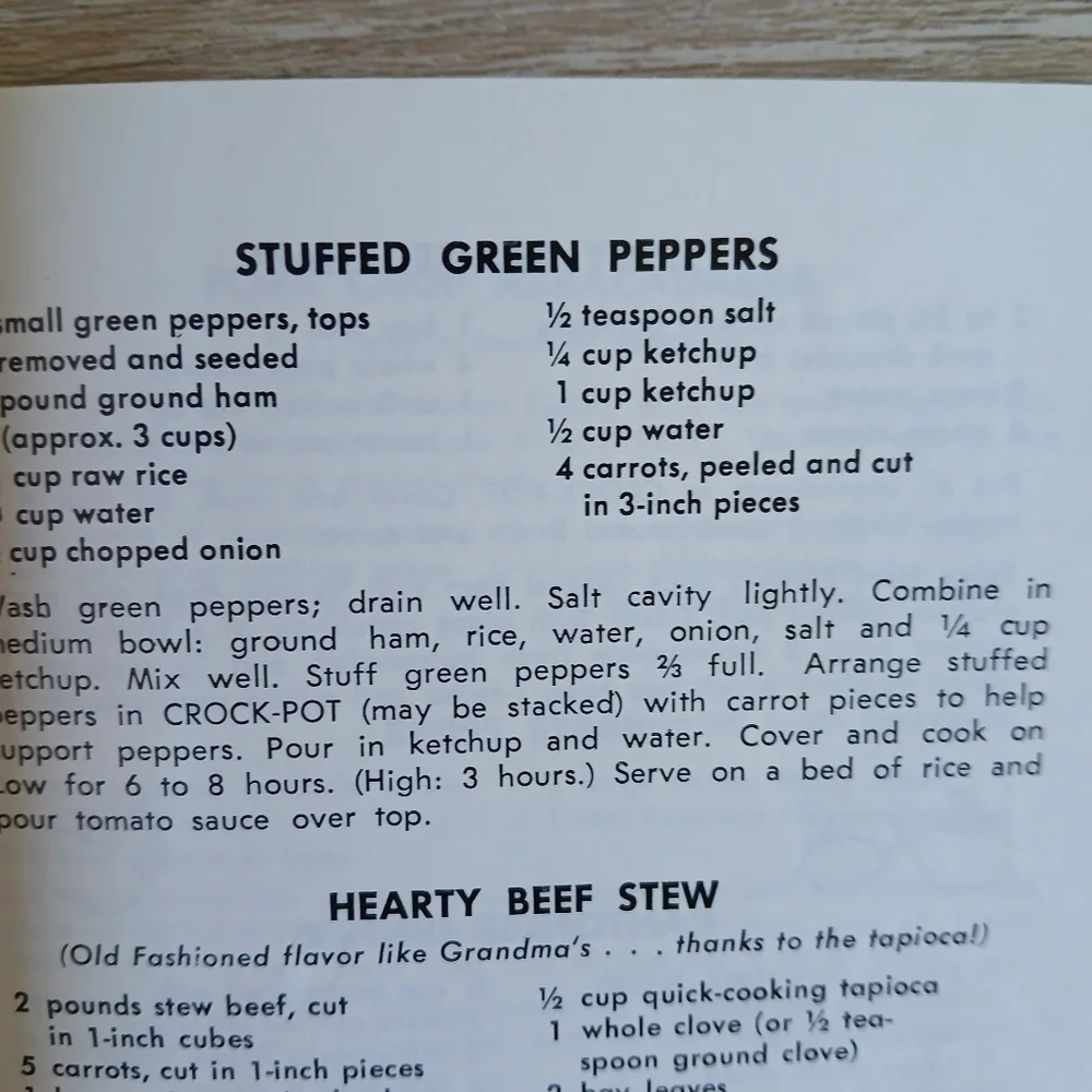 Rival Crock Pot Slow Electric Cooker Cookbook, Instruction Manual 1970 Paperback